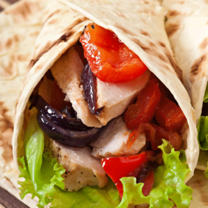 FIRE GRILLED CHICKEN WRAP + Soup or Salad + Soft Drink